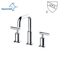 8 Inch low lead upc certificated dual handle bathroom faucet